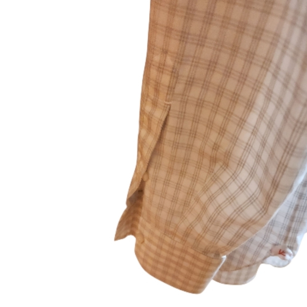 Isaia White and Gray Cotton Checkered Shirt - Picture 3 of 5